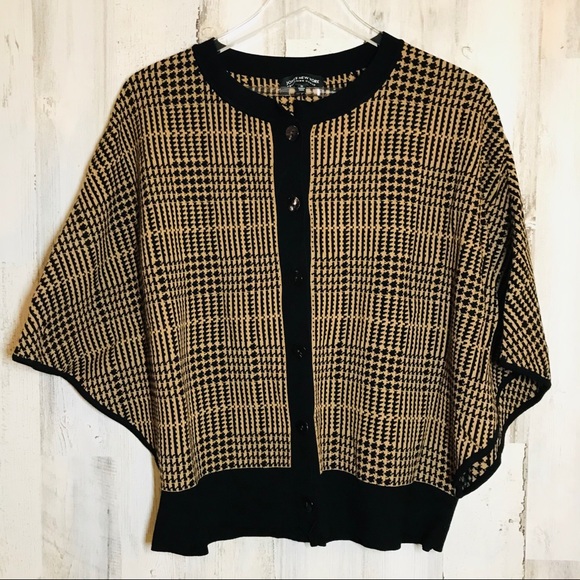 Jones New York Cardigan Sweater Houndstooth 1x - Picture 2 of 10